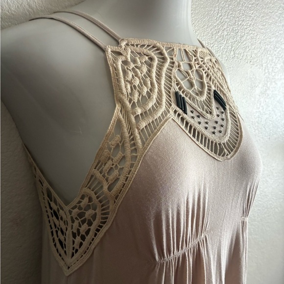 Free People Cream Star Lace  Dress with Bead Details S - Picture 5 of 16